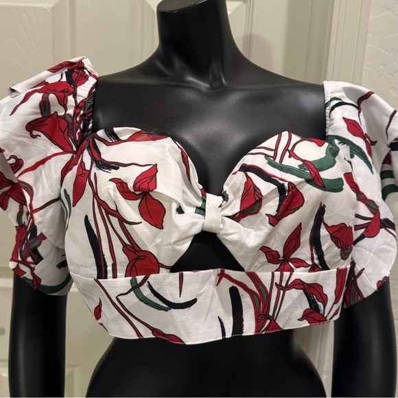 NWT L’ATISTE PLUS SIZE 2X FLORAL CROP TOP - Picture 6 of 15